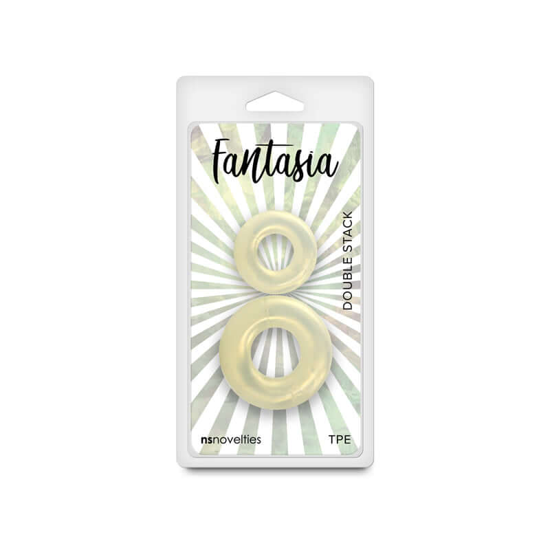 Fantasia - Double Stack - Amber - Amber Cock Rings - Set of 2 Sizes